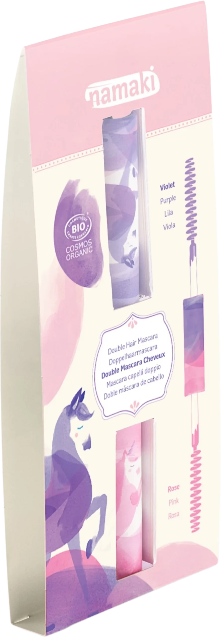 namaki Double-Tip Hair Mascara Pink - Purple, 7 ml