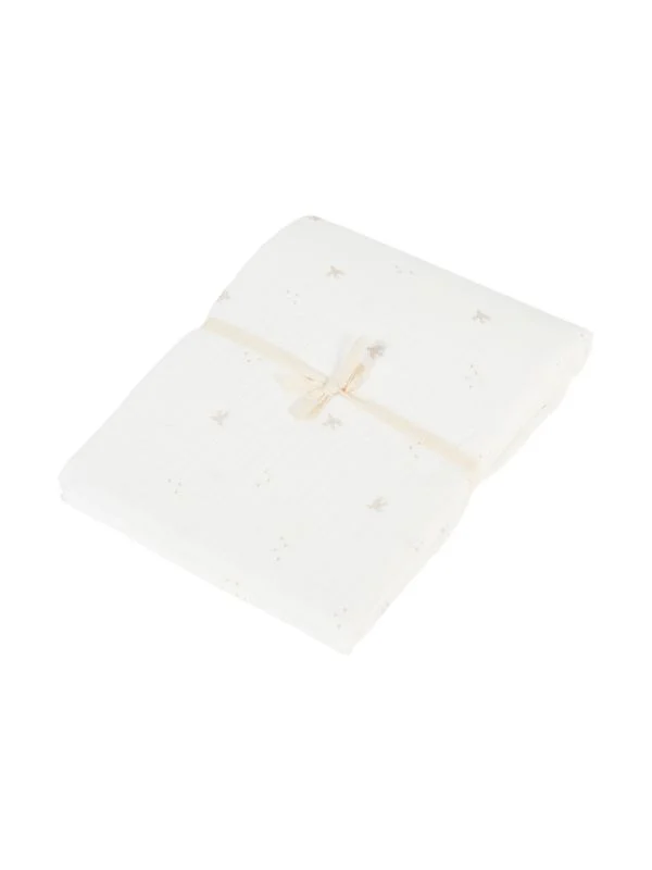 Nanami Bird Bettlaken - 100x135 cm - Off White