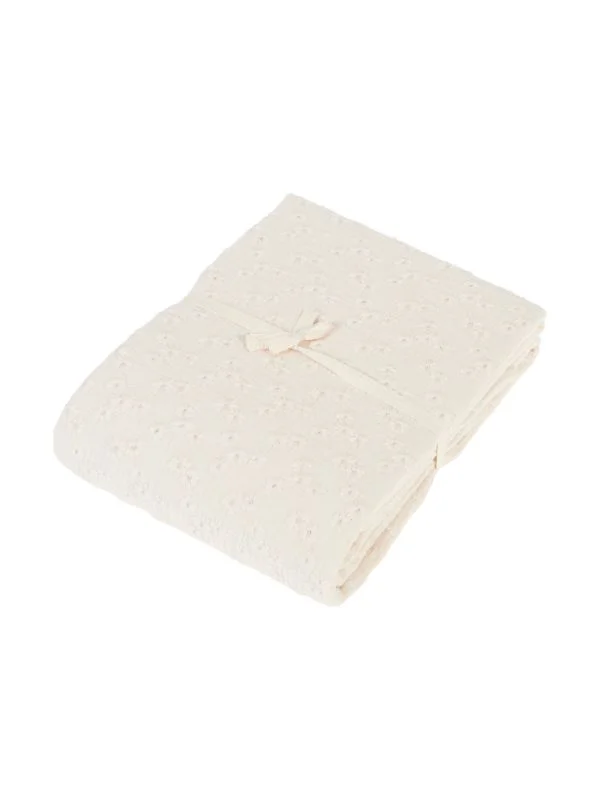 Nanami Embroidery Bettlaken - 100x135 cm - Natur