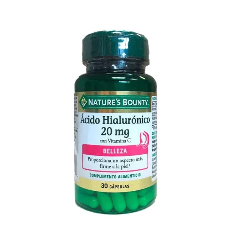 NATURE'S BOUNTY Hyaluronsäure 20mg mit Vitamin C 30 Kapseln