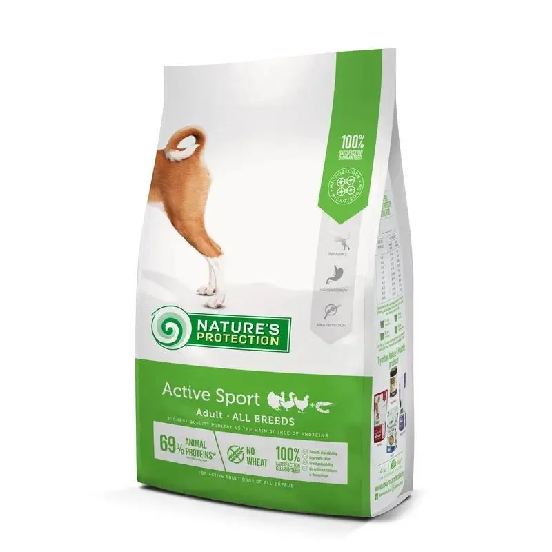 Natures Protection Active Trockenfutter für ausgewachsene Hunde 4Kg