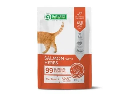 Natures Protection Cat Lifestyle Gf Esteriliz Lachs & Krill Trockenfutter 1,5 kg
