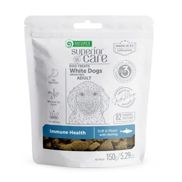 Natures Protection Sc White Dog Adult Snack Happen Heringsstücke 150g