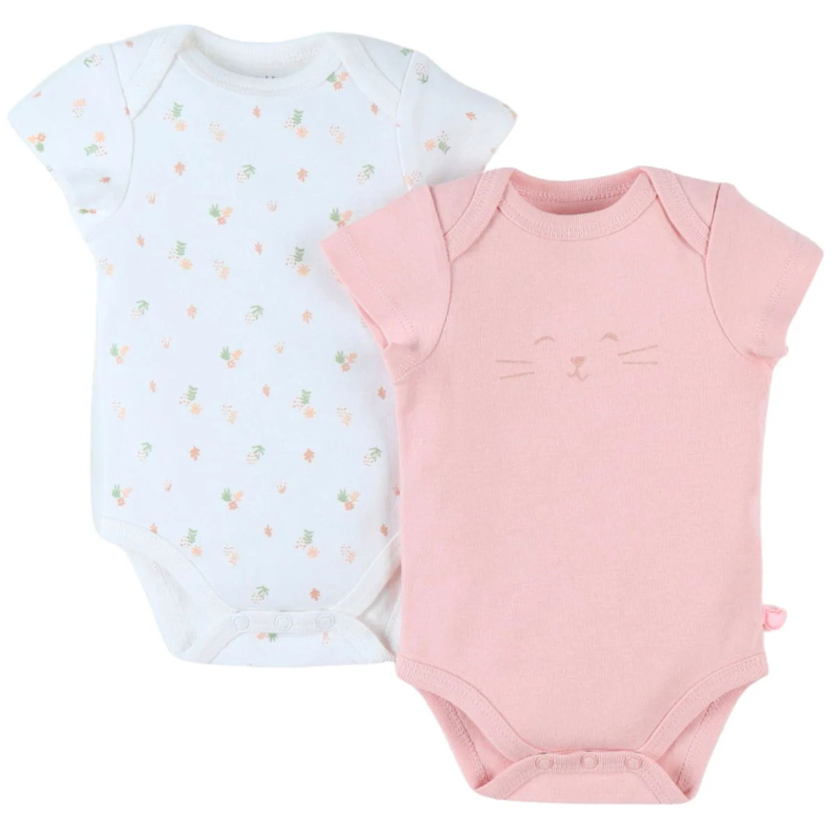 Noukies2er Kurzarmbody Set katze 12M