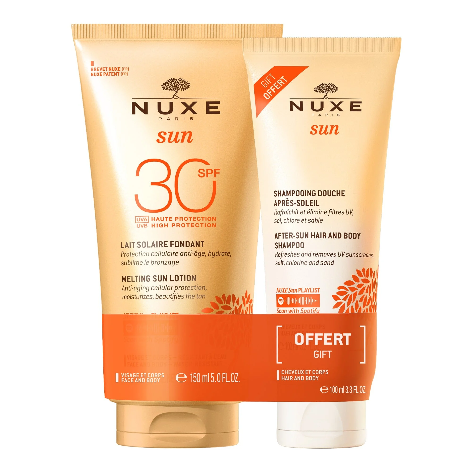 Nuxe Sun Melting Sun Milk SPF 30+ After Sun Shampoo 100ml GESCHENK