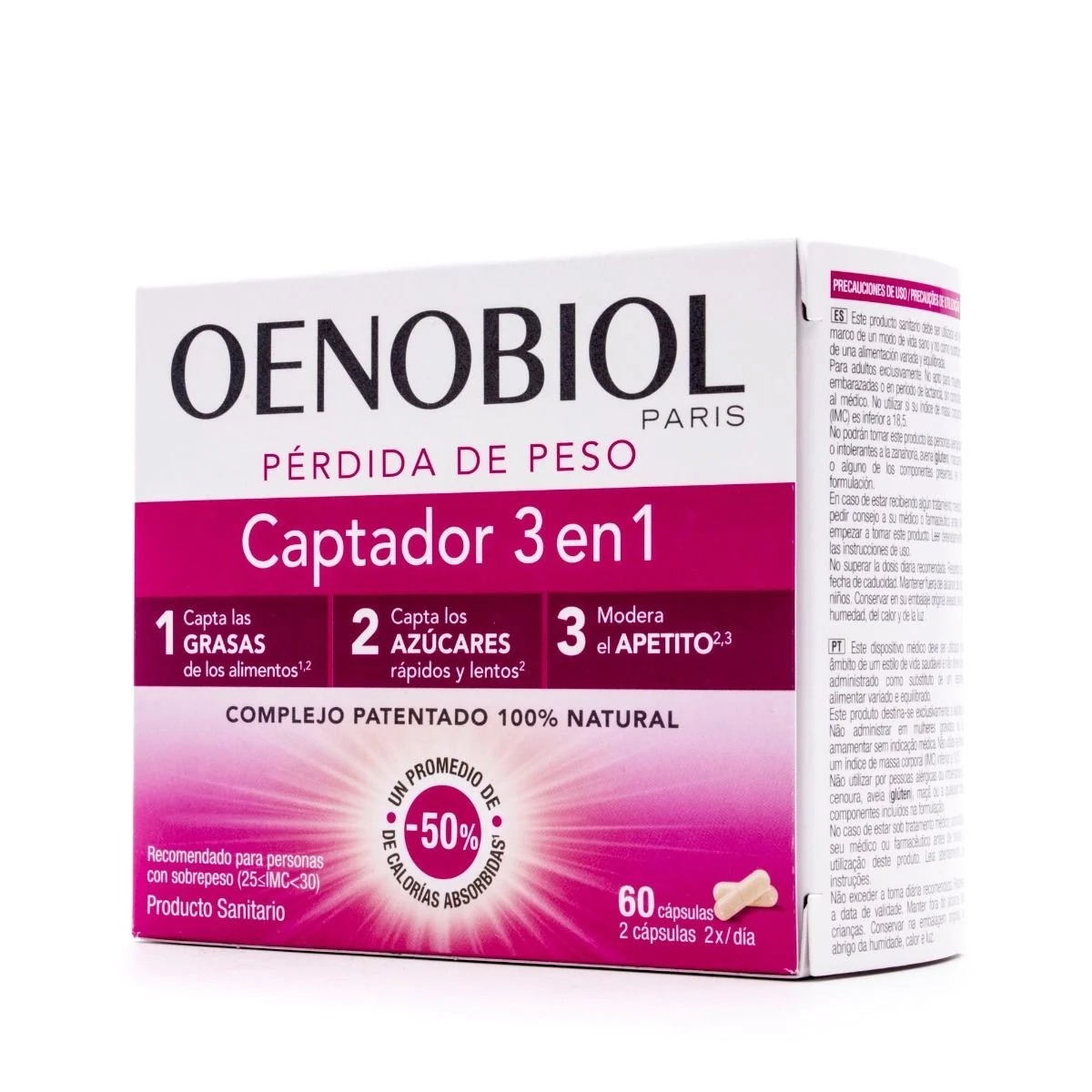 OENOBIOL 3 in 1 Gewichtsverlust-Sensor 60 Kapseln