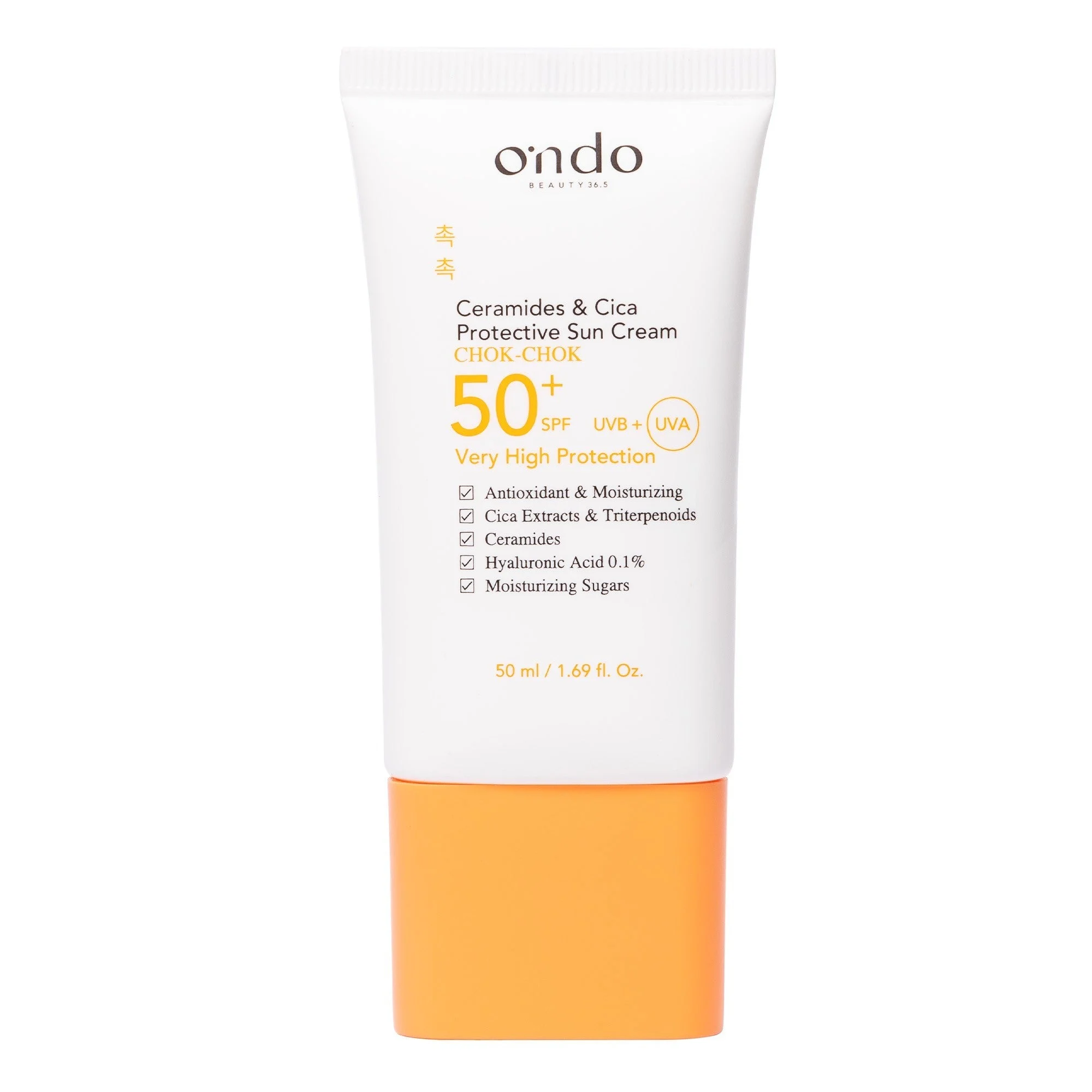 Ondo Beauty 36.5 Ceramides & Cica Schützende Sonnencreme 50ml