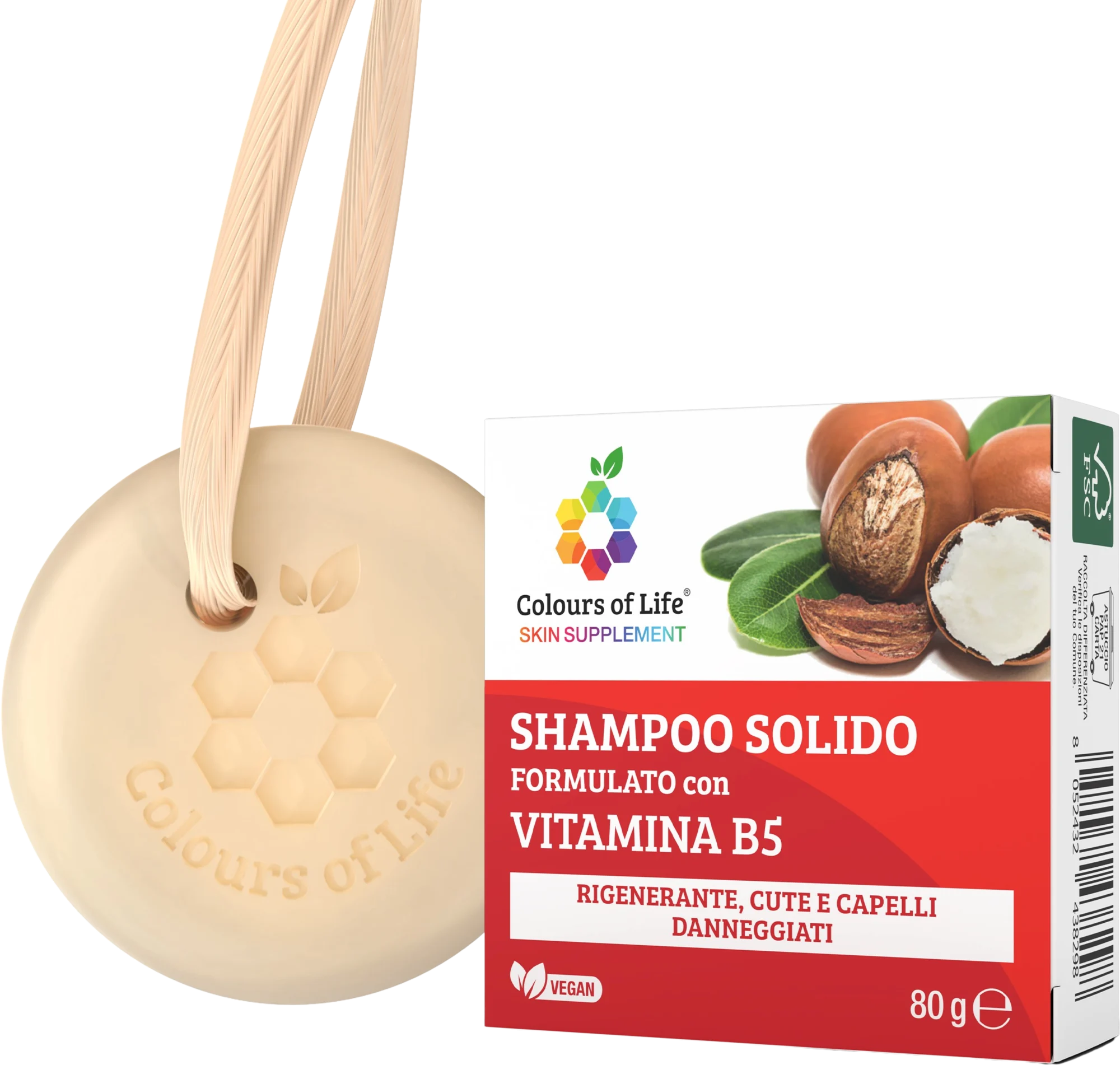 Optima Naturals Colours of Life Festes Shampoo Vitamin B5, 80 g