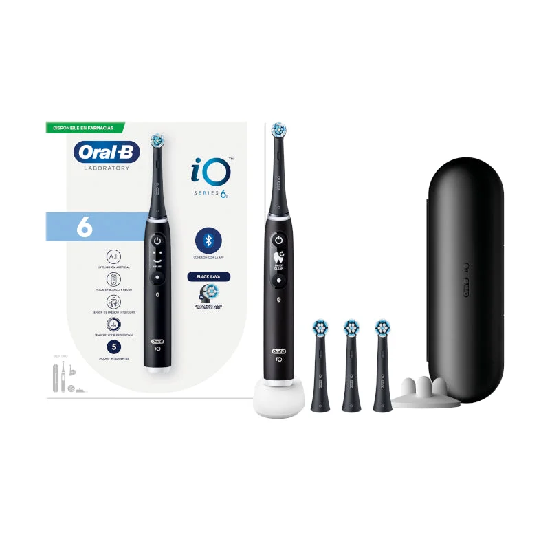 Oral-B IO 6 Elektrische Zahnbürste Professionelle Reinigung Schwarz 1 Stück