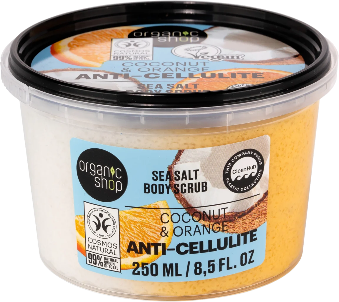 Organic Shop Anti-Cellulite Body Scrub Coconut & Orange, 250 ml