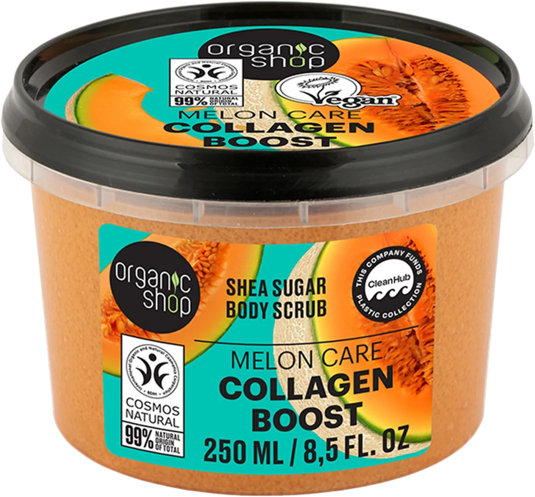 Organic Shop Collagen Boost Body Scrub Melon Care, 250 ml