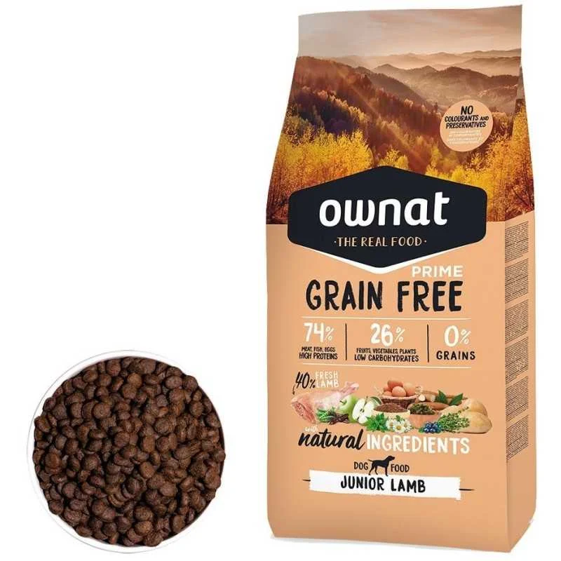 Ownat Grain Free Prime Canine Junior Lamm Trockenfutter 12kg