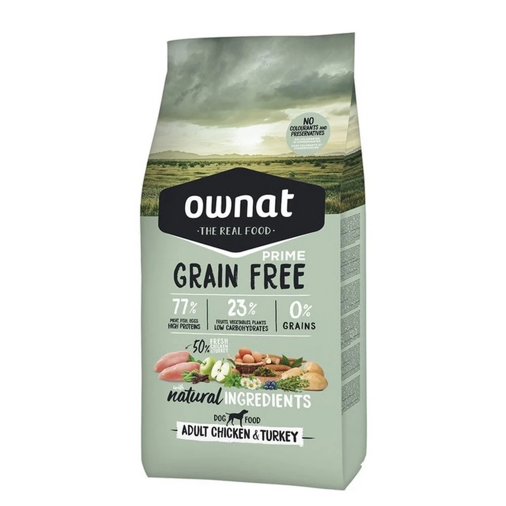 Ownat Prime Canine Adult Grain Free Huhn und Truthahn Hundefutter 12Kg