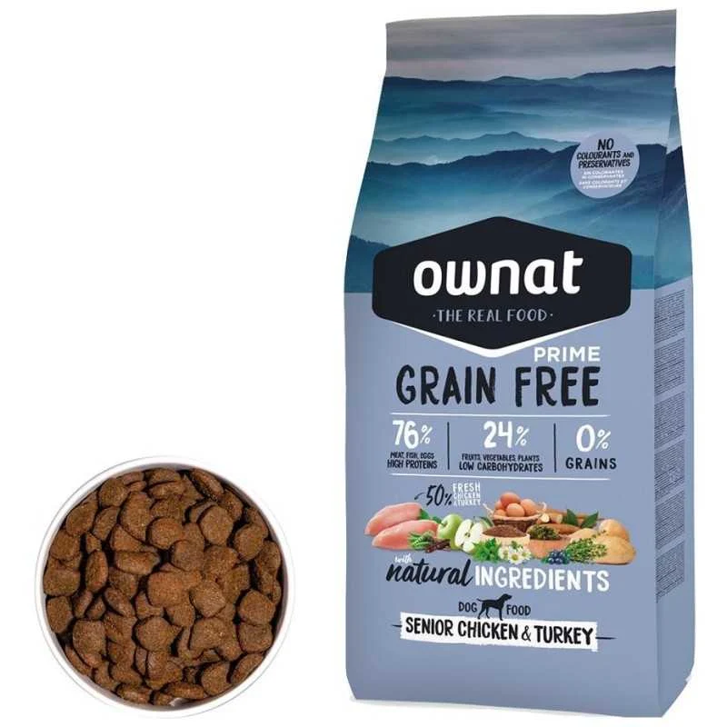 Ownat Prime Canine Senior Sin Cereales Hühnchen Pute 12kg