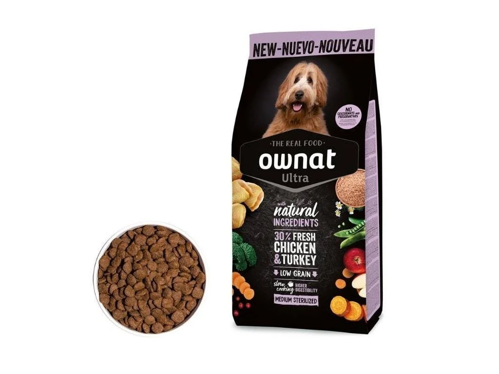 Ownat Ultra Esterilizado Hundefutter für mittelgroße Hunde 12Kg