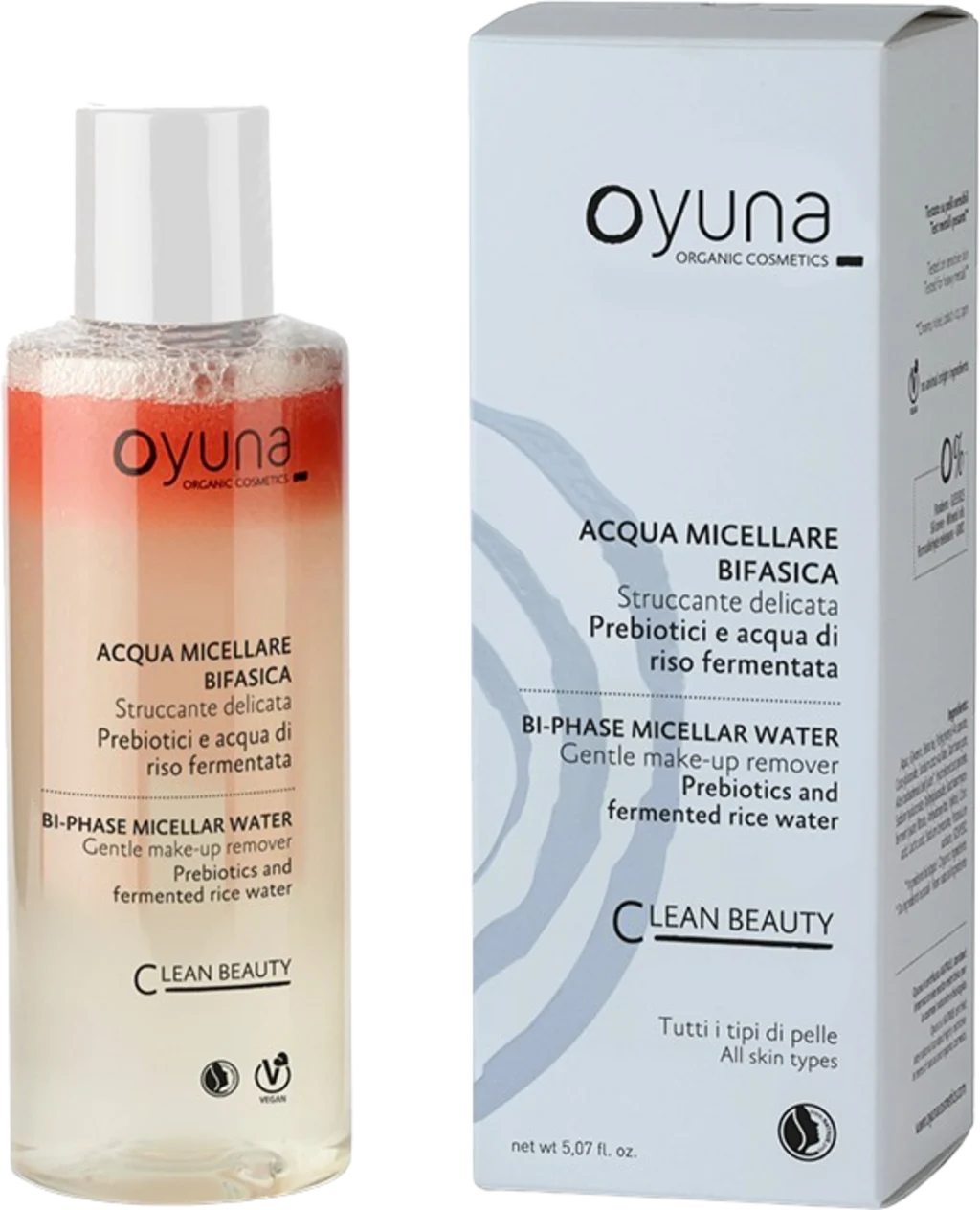 Oyuna Clean Beauty 2-Phasen Mizellenwasser, 150 ml