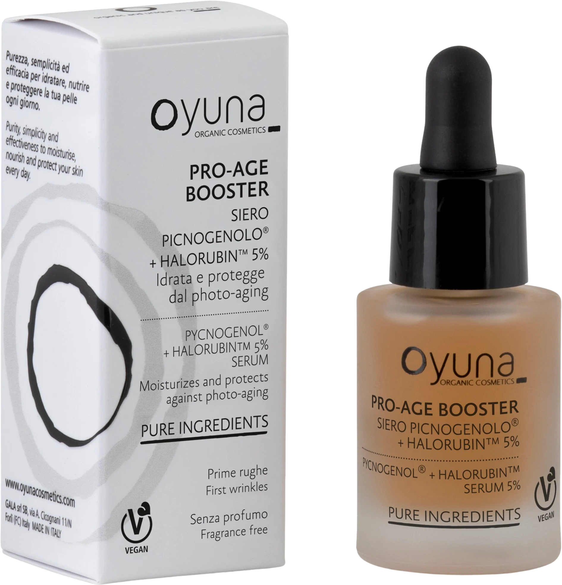 Oyuna Pro-Age Booster - Picnogenolo + Halorubin™ 5% Serum, 15 ml