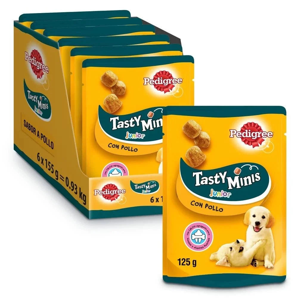 Pedigree Tasty Mini Junior Pollo Snacks para Perros Puppy 6x125g