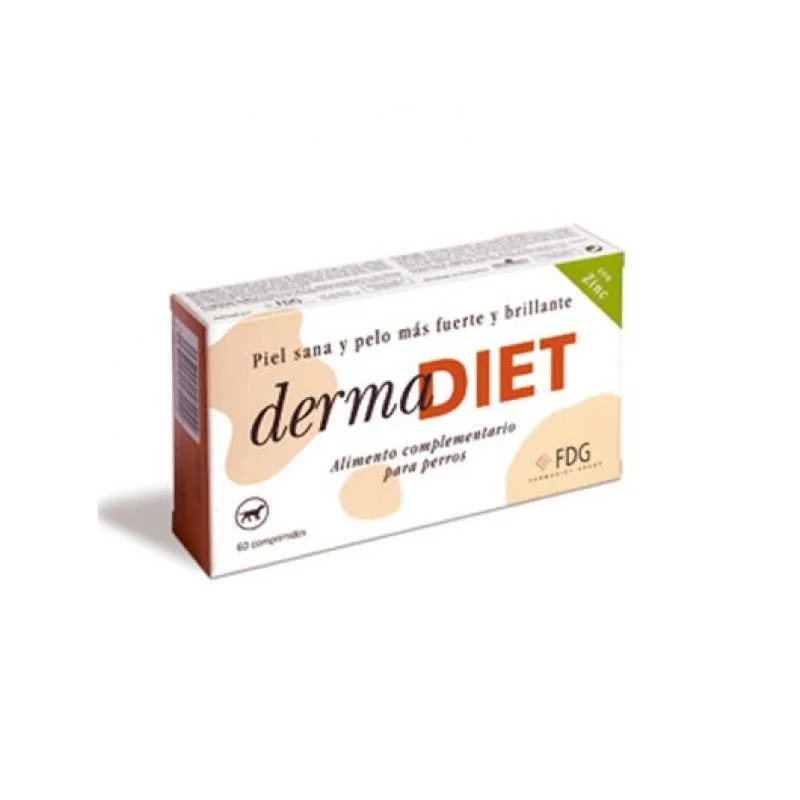 Pharmadiet Dermadiet Zinc Nahrungsergänzungsmittel für Hunde 60 Tabletten