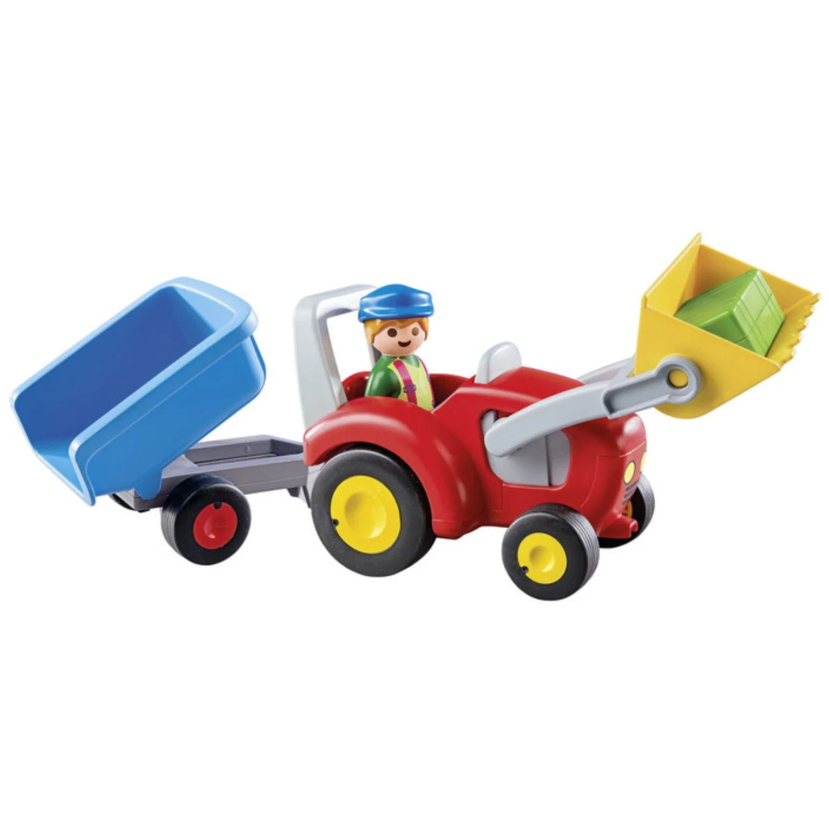 PLAYMOBIL1.2.3 6964 Traktor mit Anhänger