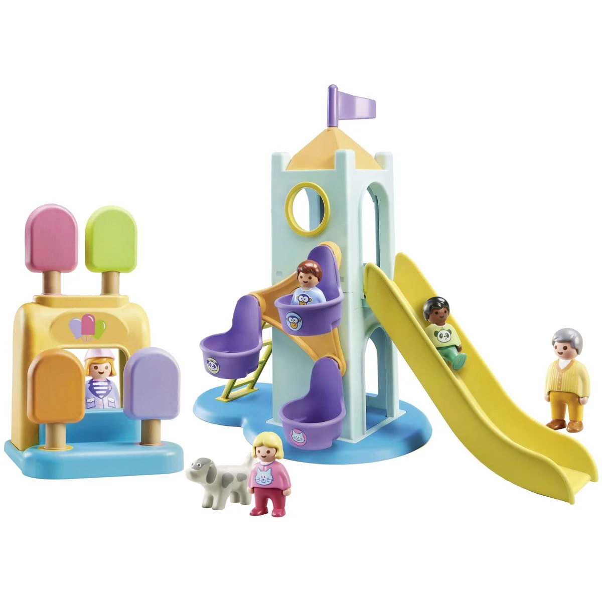 PLAYMOBIL1.2.3 71326 Erlebnisturm mit Eisstand