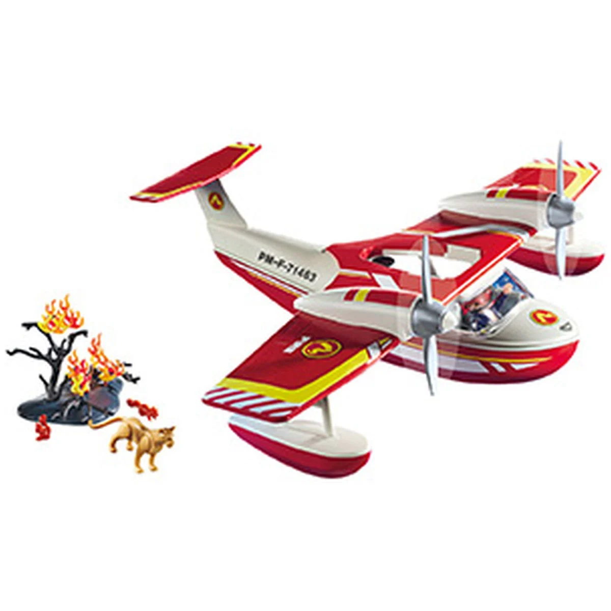 PLAYMOBILAction Heroes 71463 Feuerwehrflugzeug mit Löschfunktion