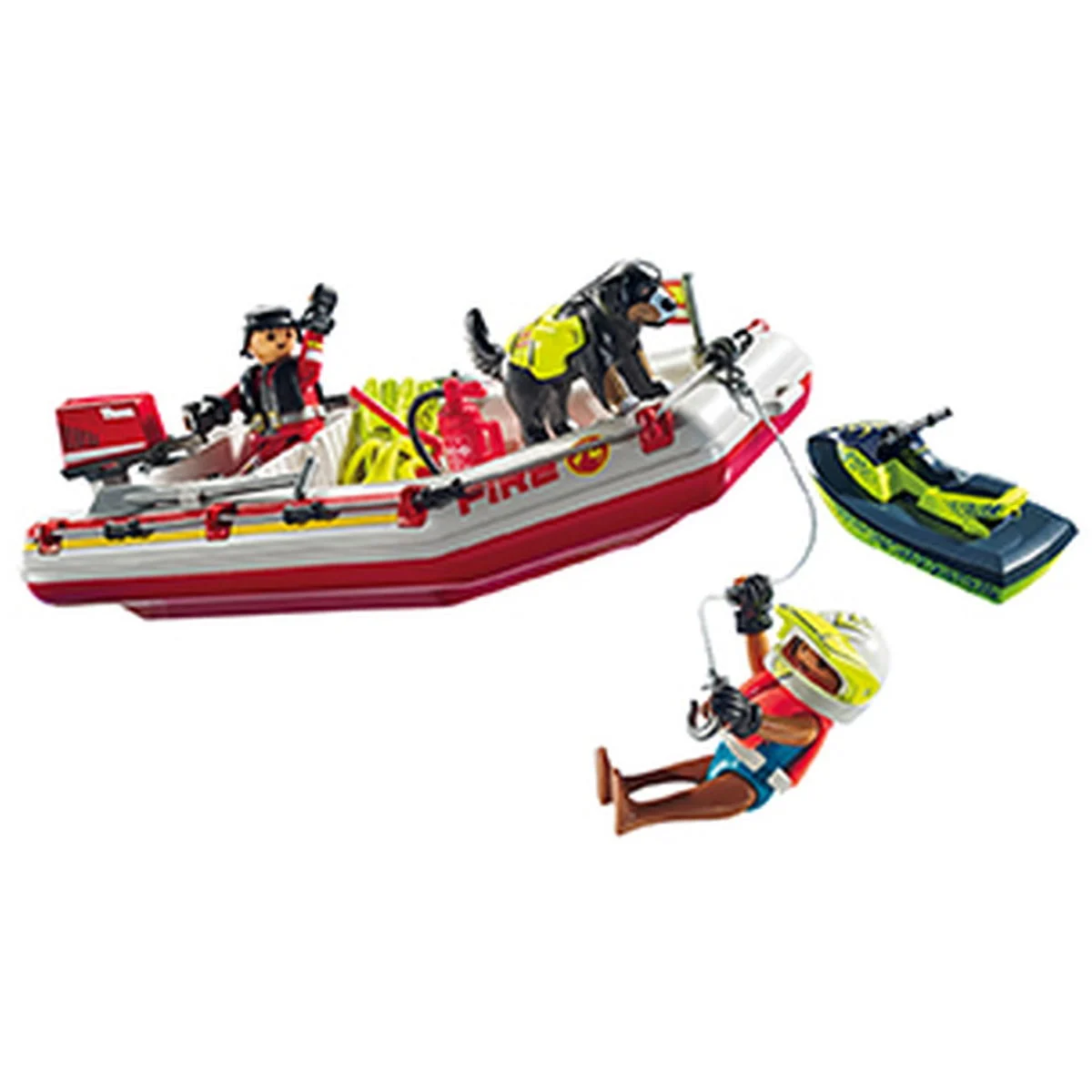 PLAYMOBILAction Heroes 71464 Feuerwehrboot mit Aqua Scooter