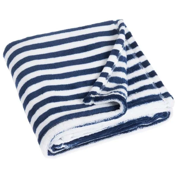 PlayshoesFleece-Decke Ringel marine/weiss