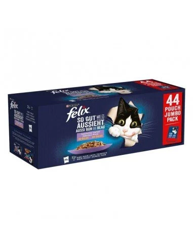 Purina Felix Fantastische Geschmacksauswahl - Nassfutter für Erwachsende Katzen 44x85g