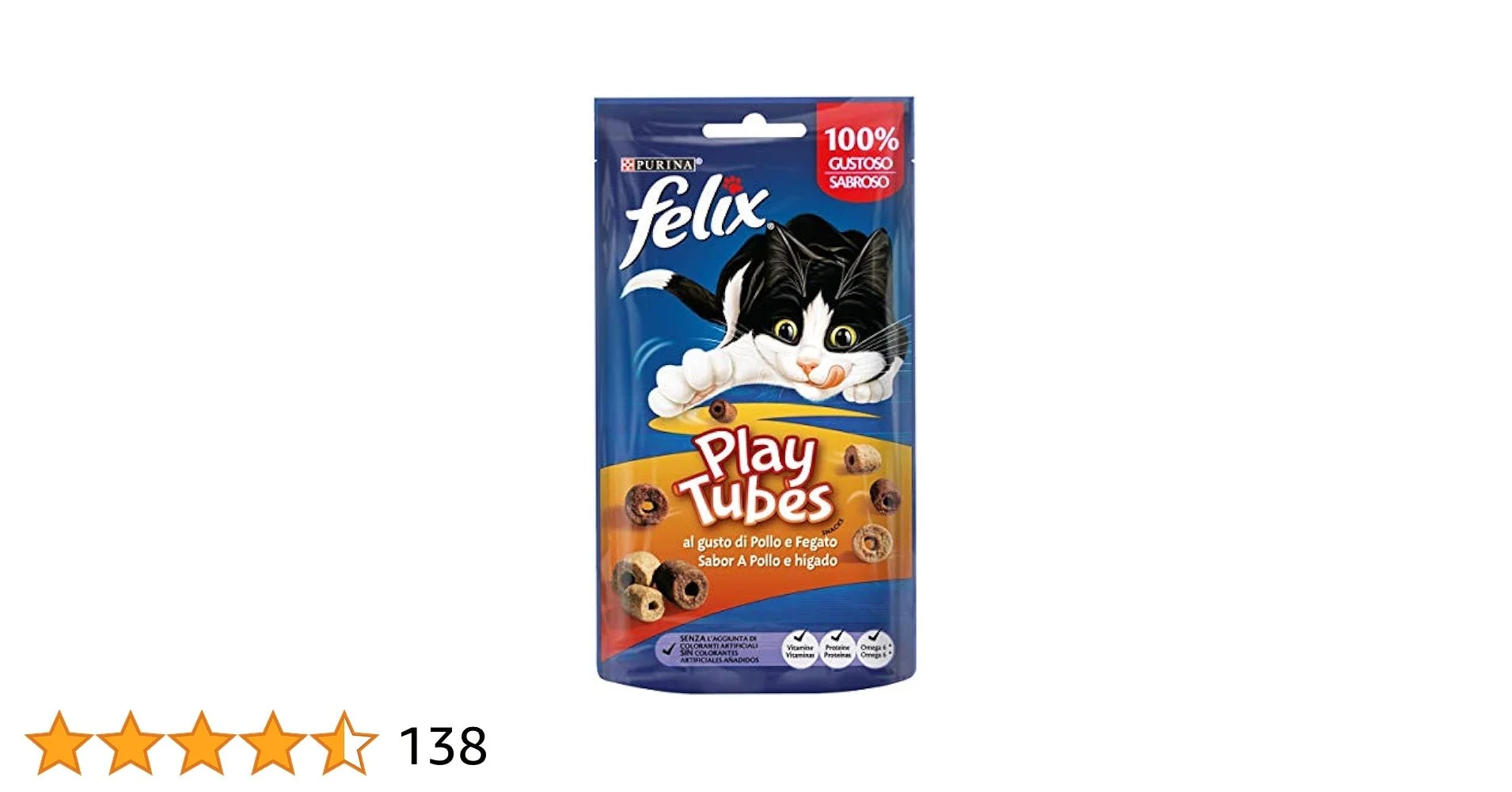 Purina Felix Play Tubes Snack Pollo e Hígado 50g