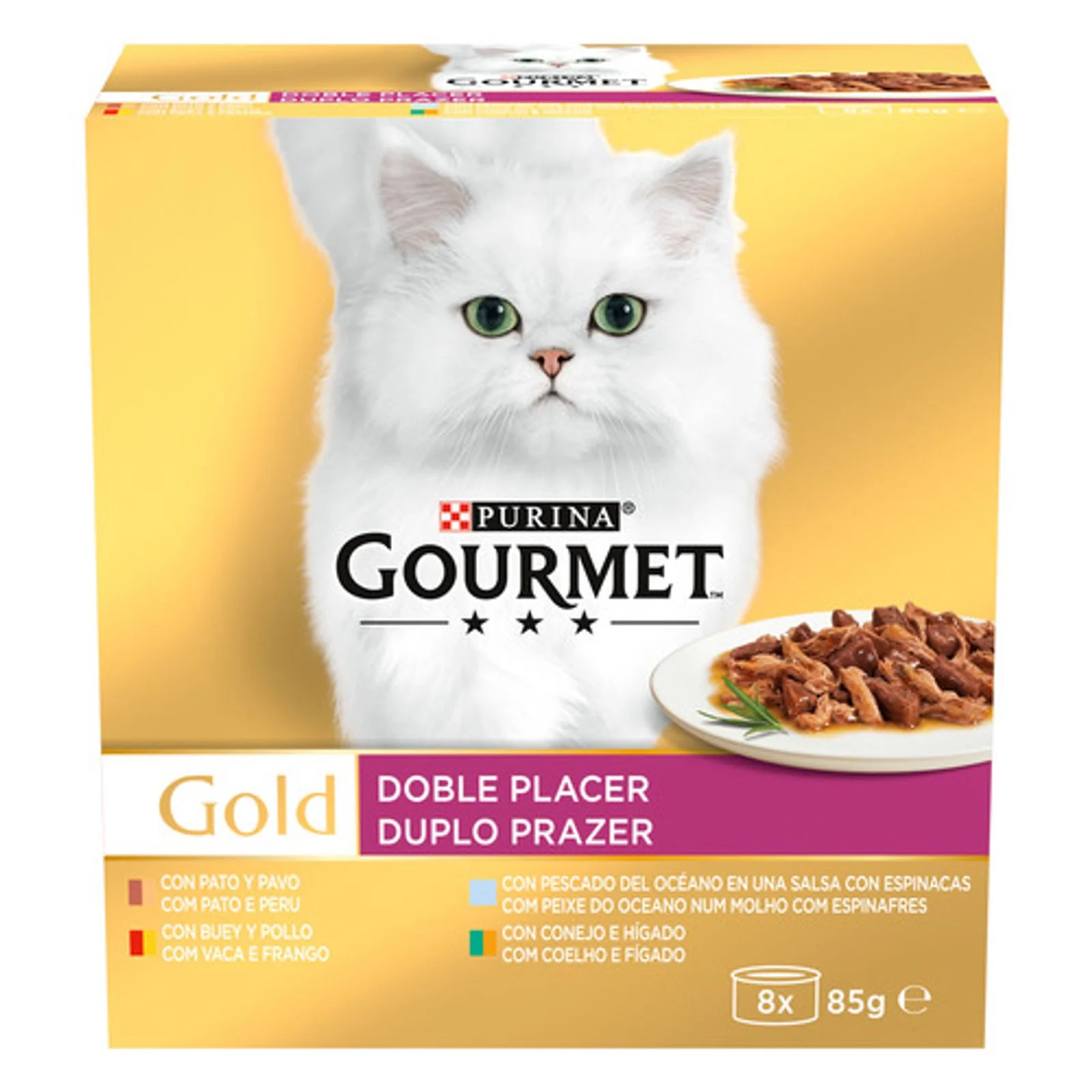 Purina Gourmet Gold Multi Doble Placer Surtido Feuchtfutter 8x85g