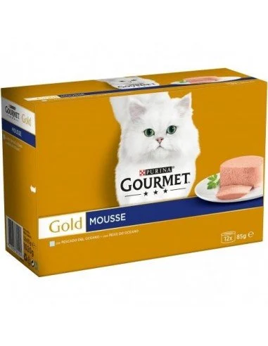 Purina Gourmet Gold Multi Mousse Pescado Oceano Alimento Húmedo 12x85g