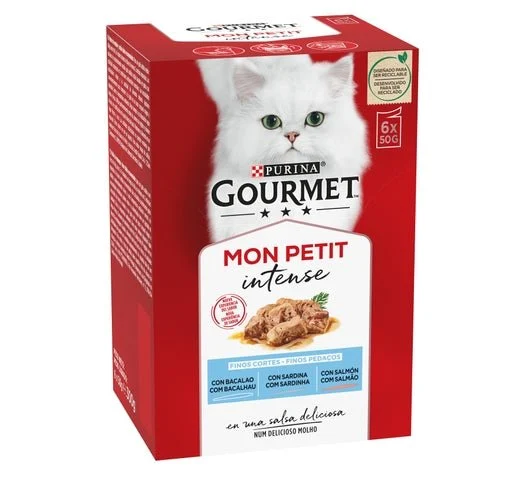 Purina Gourmet Mon Petit Selección de Pescados Feuchtfutter für Katzen 6x50g