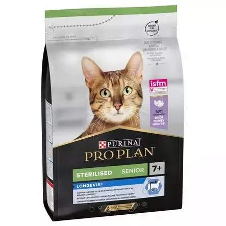 Purina Pro Plan Feline Adult Sterilised +7 Pavo Pienso 3kg