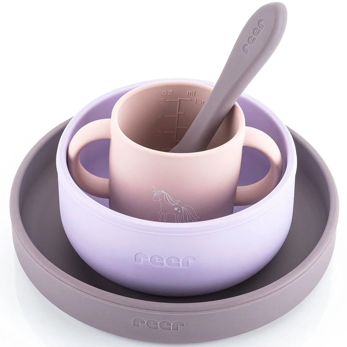 reerSilikongeschirrset 4teilig lila