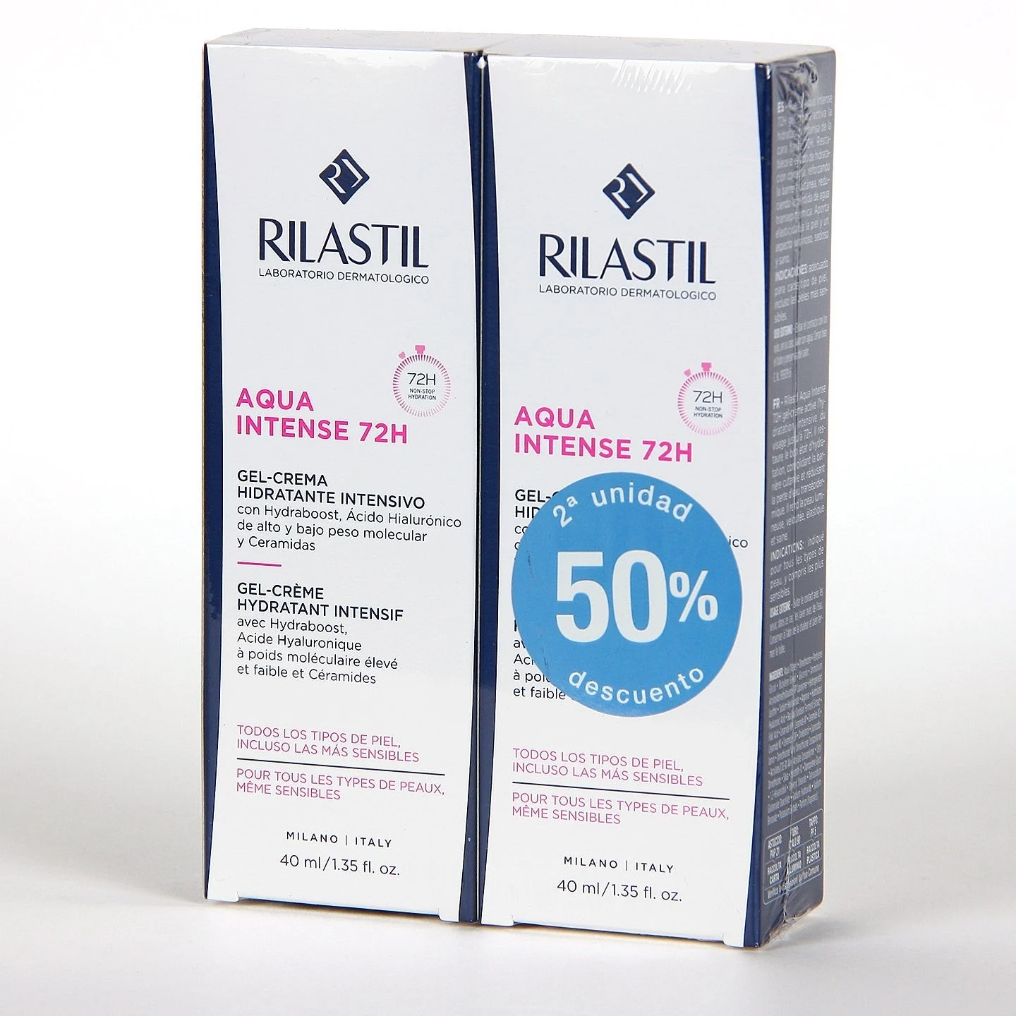 Rilastil Aqua Intense 72H Gel-Creme Duopack 2x40ml