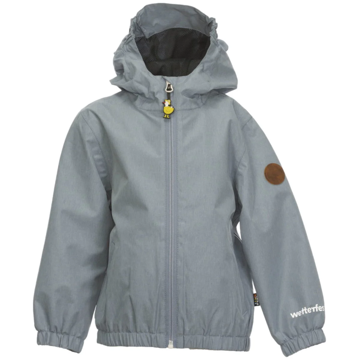 RukkaLeja Kinder Regenjacke faded denim mélange 74