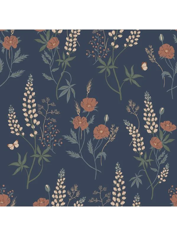 Sandberg Emma Tapete - Classic Blue