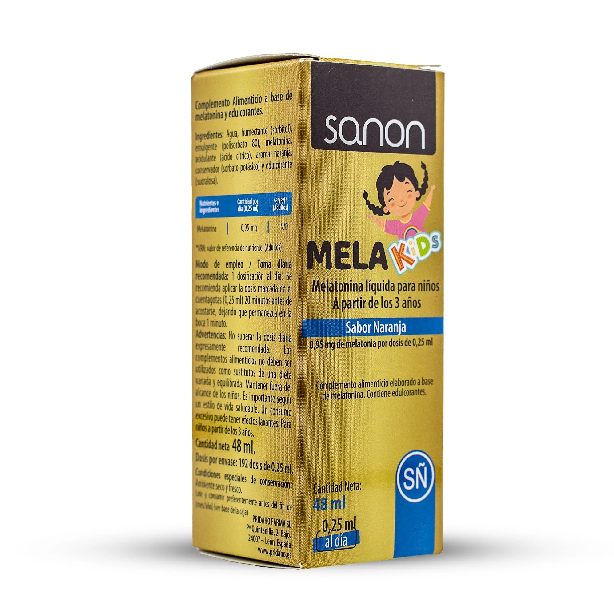 SANON Melakids Flüssiges Melatonin für Kinder 48 ml