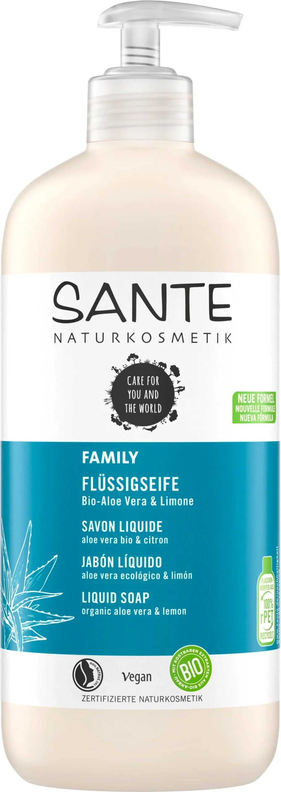 SANTE Family Flüssigseife Bio-Aloe Vera & Limone, 500 ml