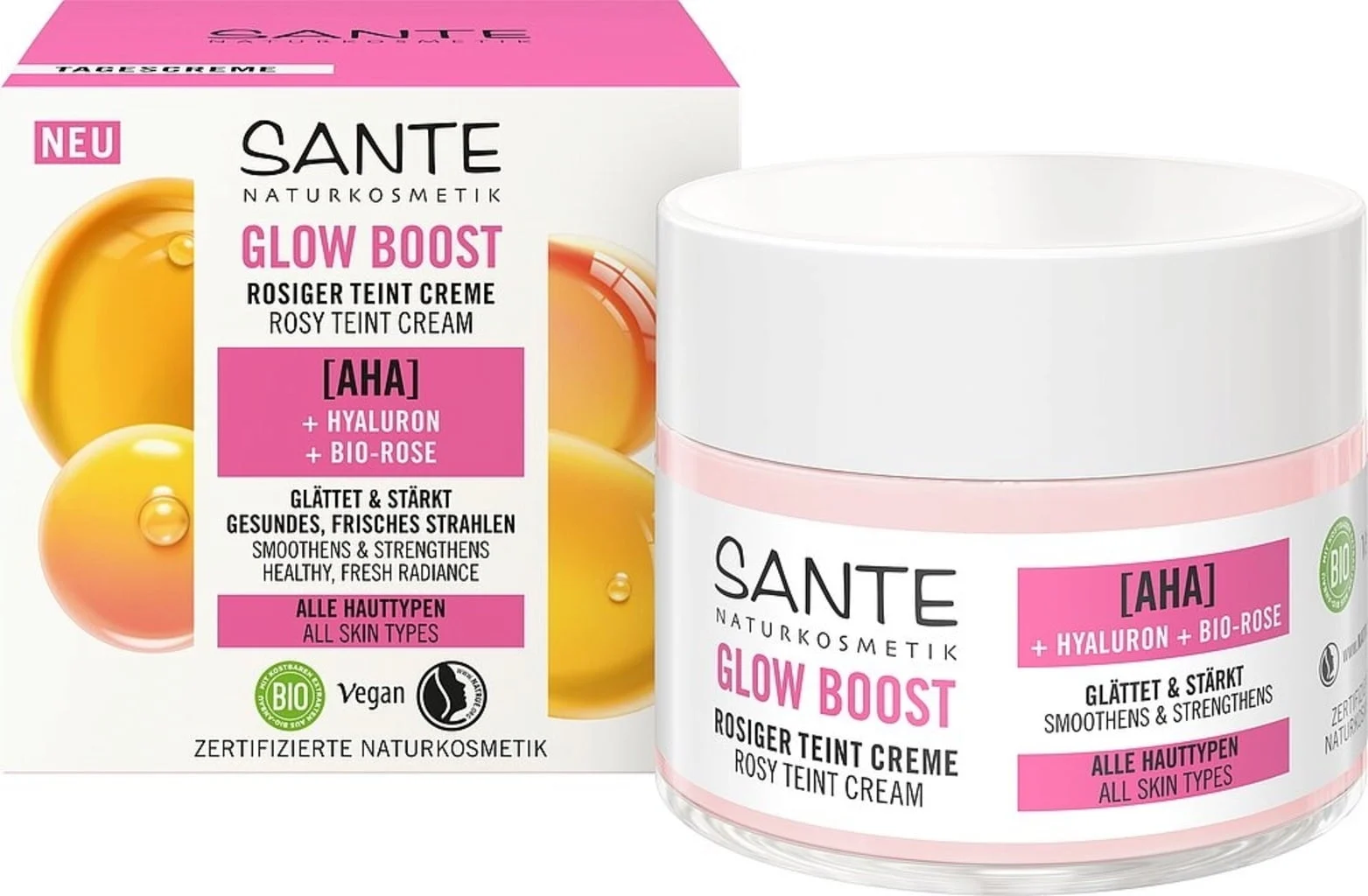 SANTE Glow Boost Rosiger Teint Creme, 50 ml