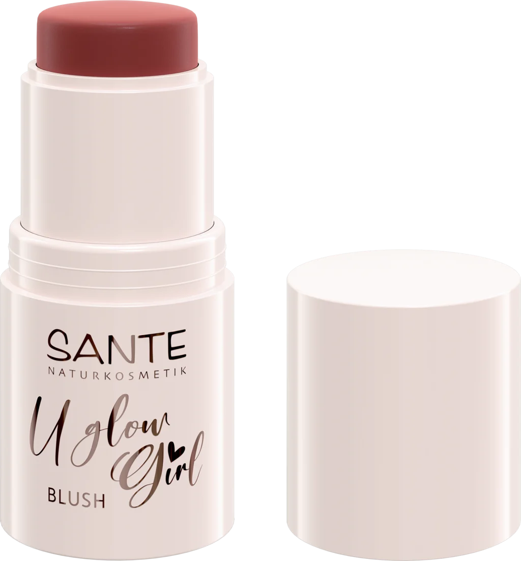 SANTE U Glow Girl Blush Stick, 01 Peach (vegan) (6 g)
