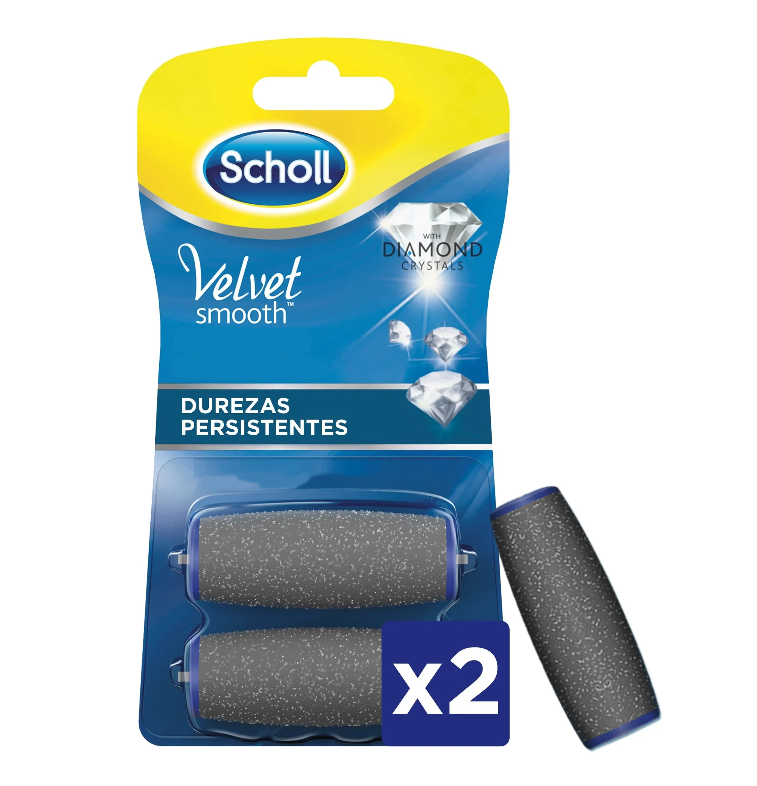 SCHOLL Ersatzfeilenköpfe Persistent Hardness Velvet Smooth Diamond Crystals 2 Stück