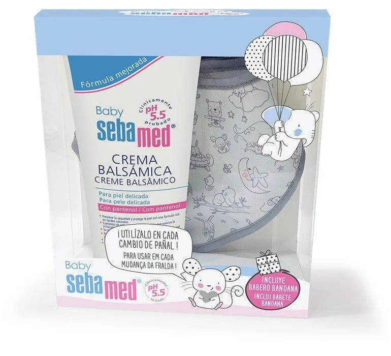SEBAMED Baby Balsamico-Creme 300ml + GESCHENK Bandana-Lätzchen
