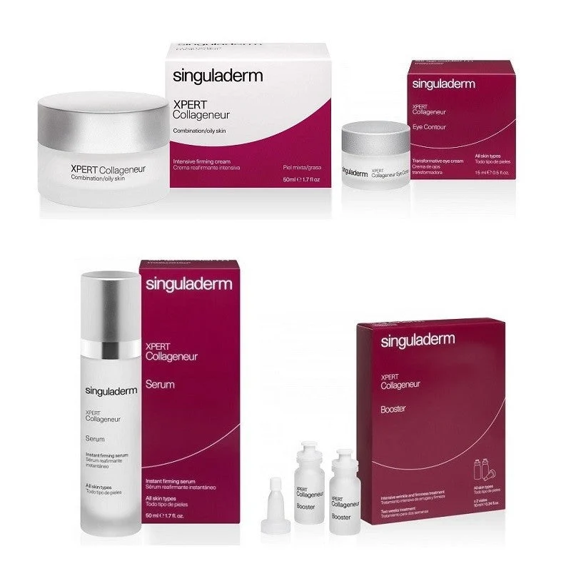 SINGULADERM Pack „Collageneur Complete Routine“ 4 Produkte (Mischhaut)