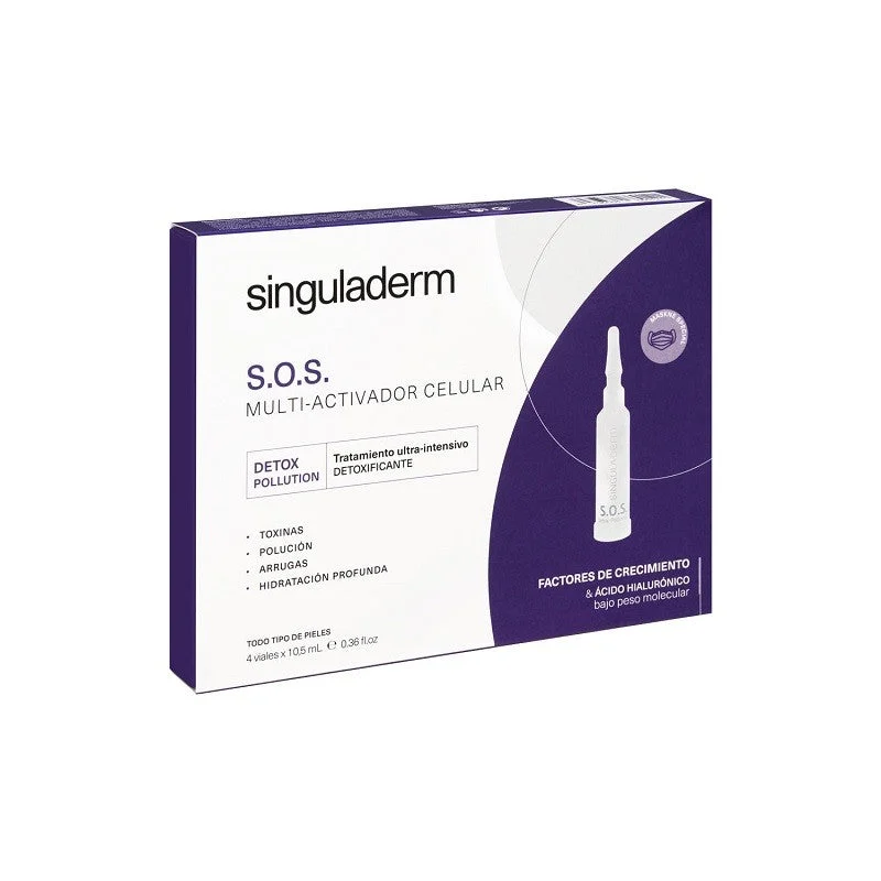 SINGULADERM SOS Detox-Pollution Antioxidant Serum 4 Fläschchen