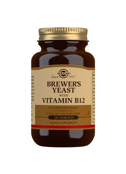 SOLGAR Bierhefe mit Vitamin B12 (250 Tabletten)