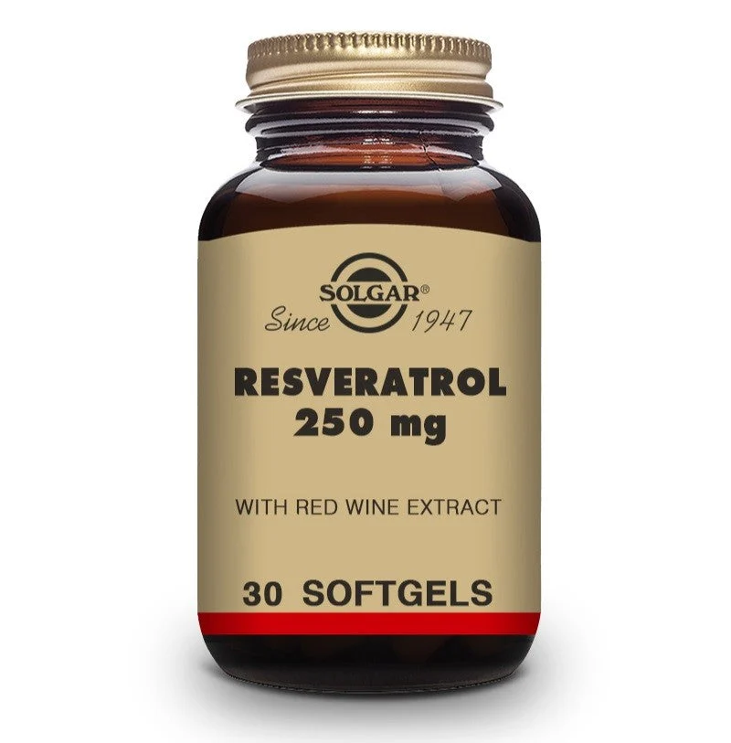 SOLGAR Resveratrol 250 mg mit Rotweinextrakt, 30 Kapseln