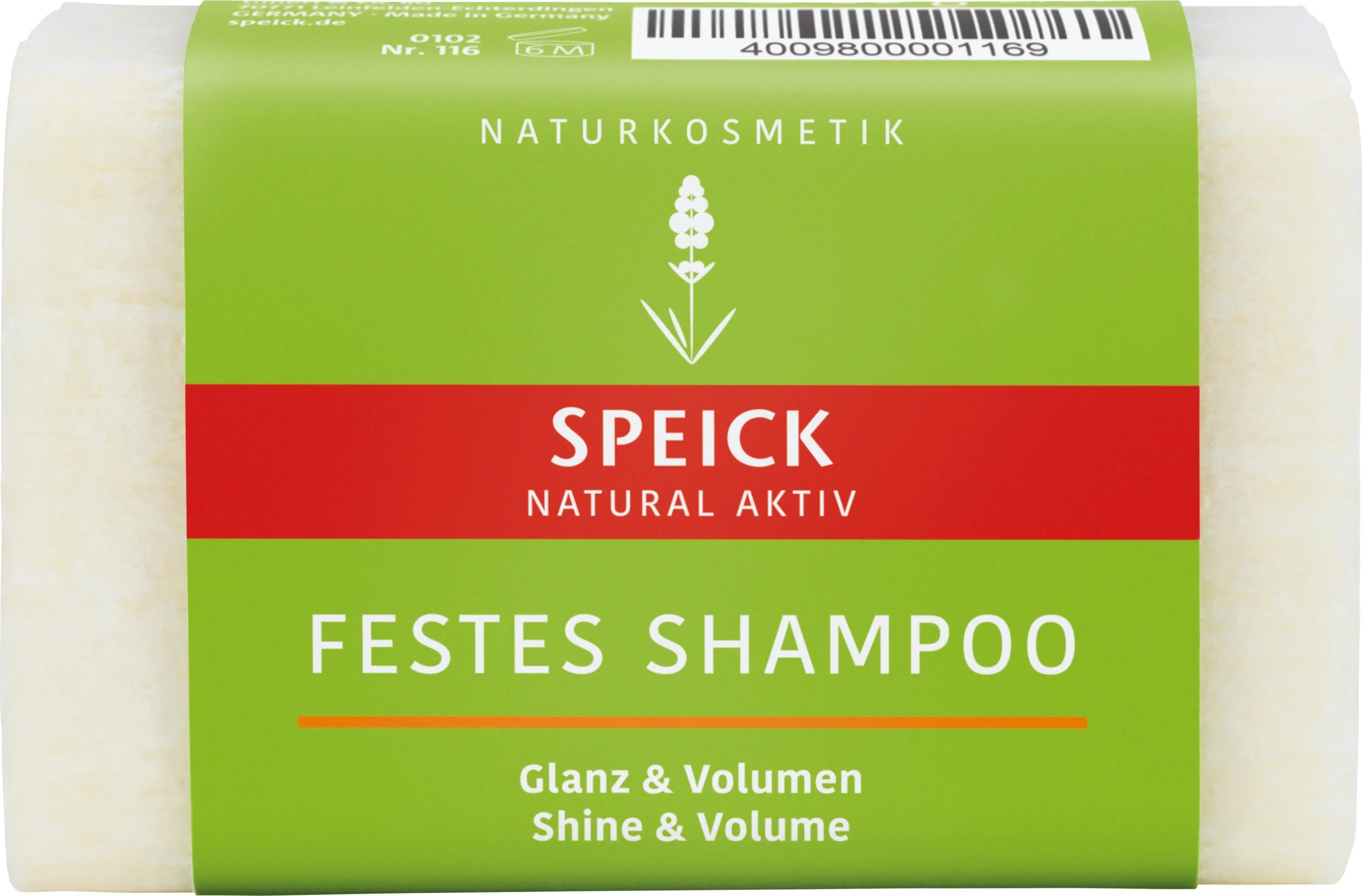 SPEICK Natural Aktiv Festes Shampoo Glanz & Volumen, 60 g