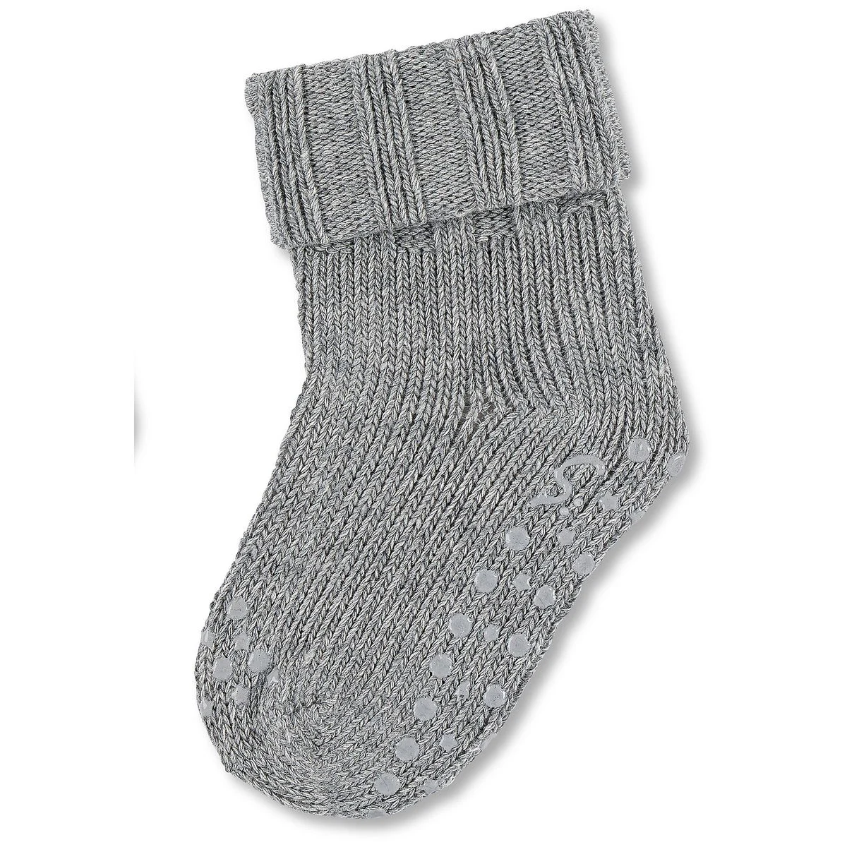 SterntalerABS Krabbelsocken Uni Wolle silber melange 19/20